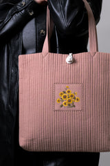 KKOT TOTE | BLUSH PATCH SUNFLOWER