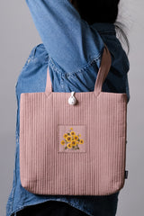 KKOT TOTE | BLUSH PATCH SUNFLOWER