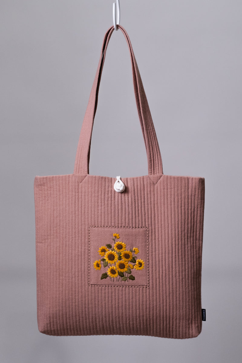 KKOT TOTE | BLUSH PATCH SUNFLOWER