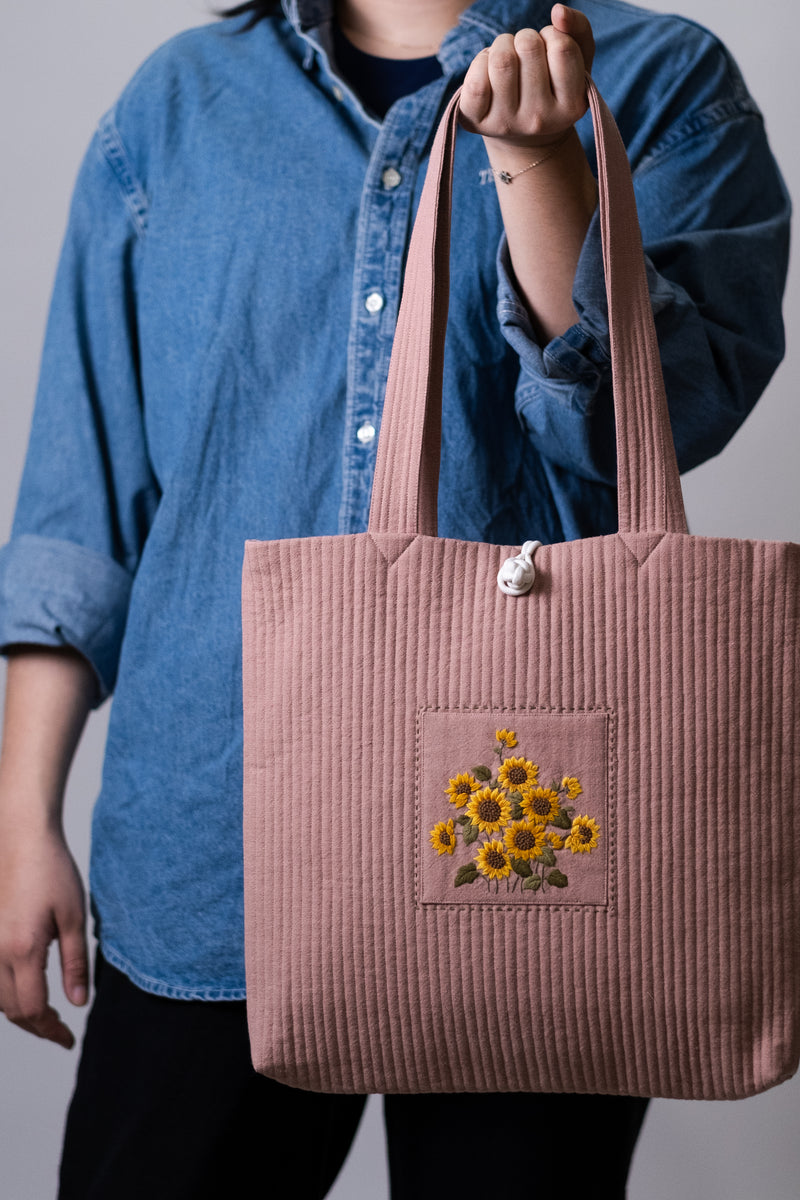 KKOT TOTE | BLUSH PATCH SUNFLOWER