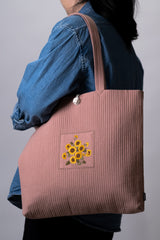 KKOT TOTE | BLUSH PATCH SUNFLOWER