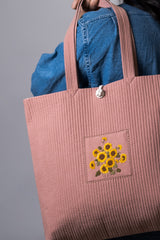 KKOT TOTE | BLUSH PATCH SUNFLOWER