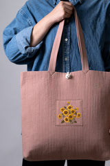 KKOT TOTE | BLUSH PATCH SUNFLOWER